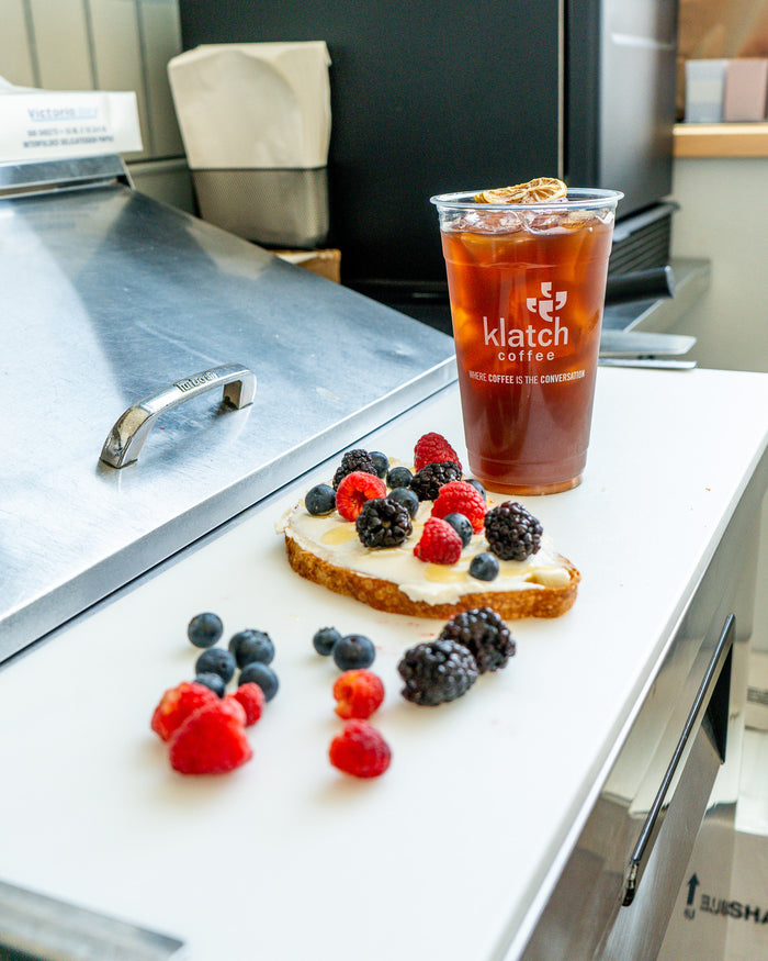 Food and beverage on top of a counter