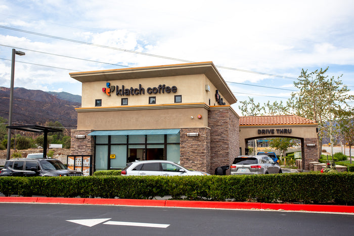 Photograph of Klatch Coffee's Fontana location 