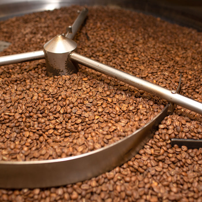 Photo illustrating the coffee roasting process