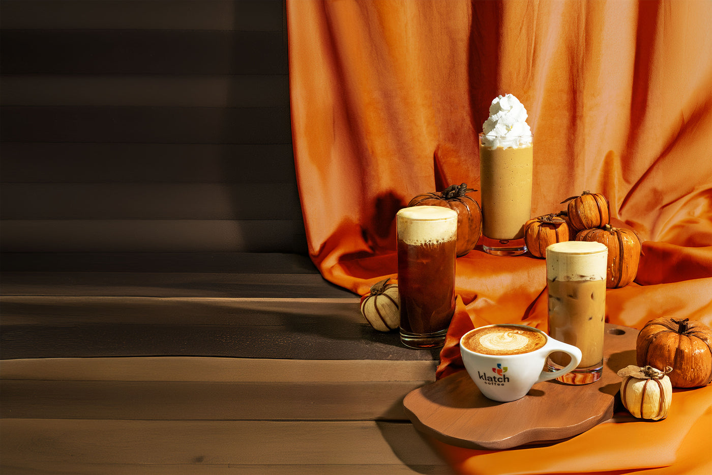 Klatch Coffee seasonal pumpkin drinks menu