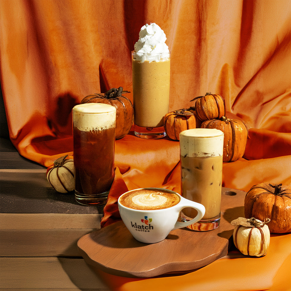 Klatch Coffee seasonal pumpkin drinks menu